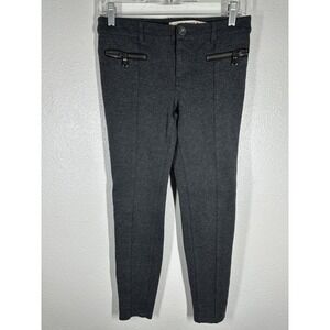 DKNY Jeans Pants Womens 2 Gray Knit Skinny Ankle Zip Pocket Stretch Casual